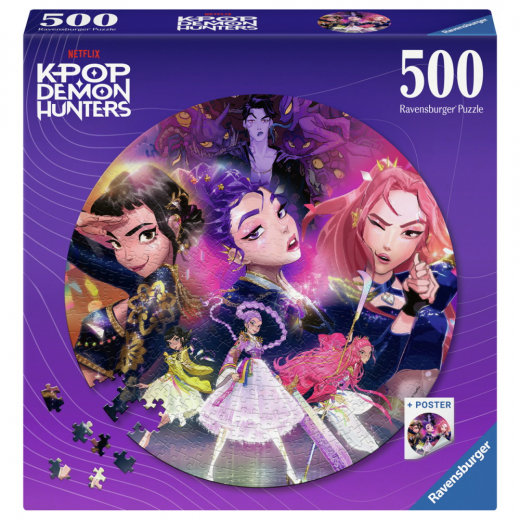 Ravensburger Pussel: K-Pop Demon Hunters Circle 500 Bitar i gruppen PUSSEL / Ravensburger hos Spelexperten (12002052)