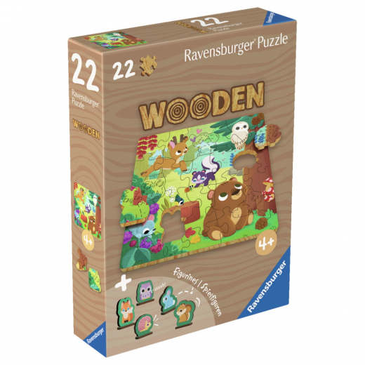 Ravensburger Wooden - Forest Animals 22 Bitar i gruppen PUSSEL / Träpussel hos Spelexperten (12004080)