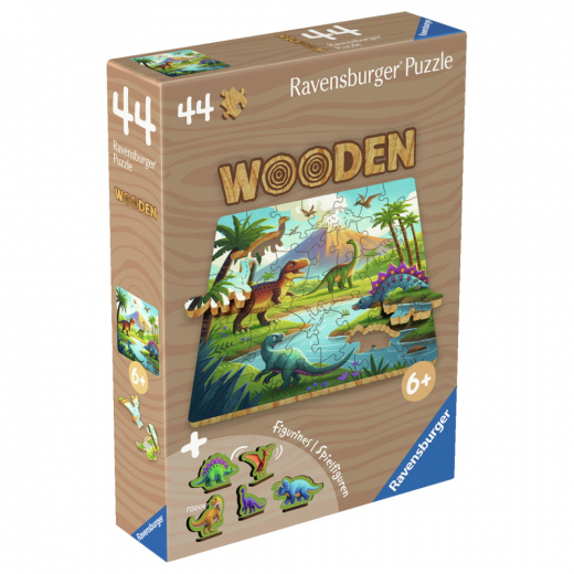 Ravensburger Wooden - Dinosaurus 44 Bitar i gruppen PUSSEL / Träpussel hos Spelexperten (12004084)