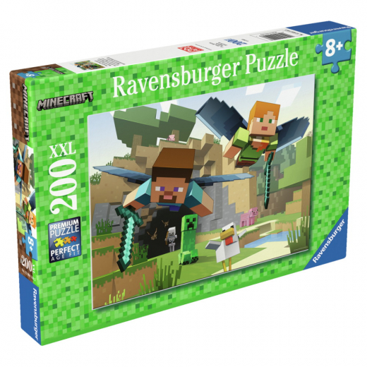 Ravensburger Pussel: Minecraft Adventures 200 XXL Bitar i gruppen PUSSEL / Barnpussel hos Spelexperten (12004144)