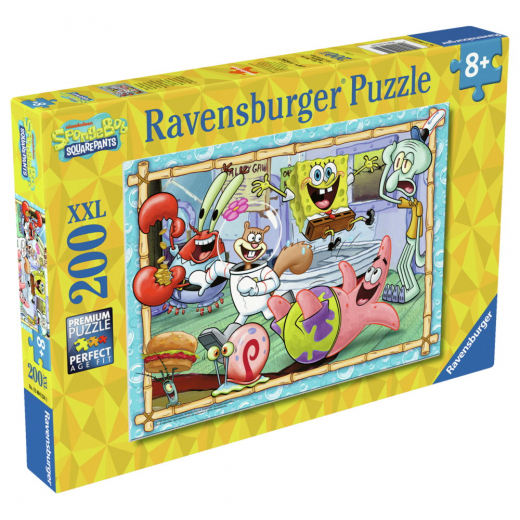 Ravensburger Pussel: Spongebob New adventures in Bikini Bottom XXL 200 Bitar i gruppen PUSSEL / < 750 bitar hos Spelexperten (12004234)