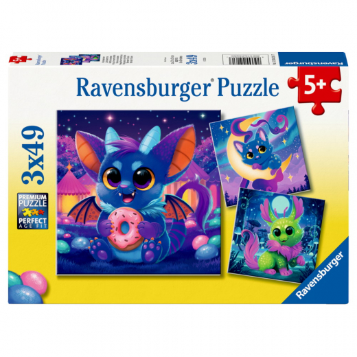 Ravensburger Pussel: Little Demons 3x49 Bitar i gruppen PUSSEL / Barnpussel hos Spelexperten (12004261)