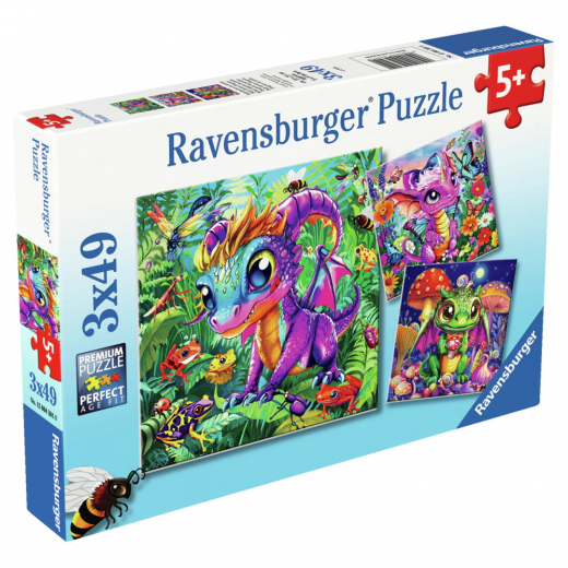 Ravensburger Pussel: Baby Garden Dragons 3x49 Bitar i gruppen PUSSEL / Barnpussel hos Spelexperten (12004301)