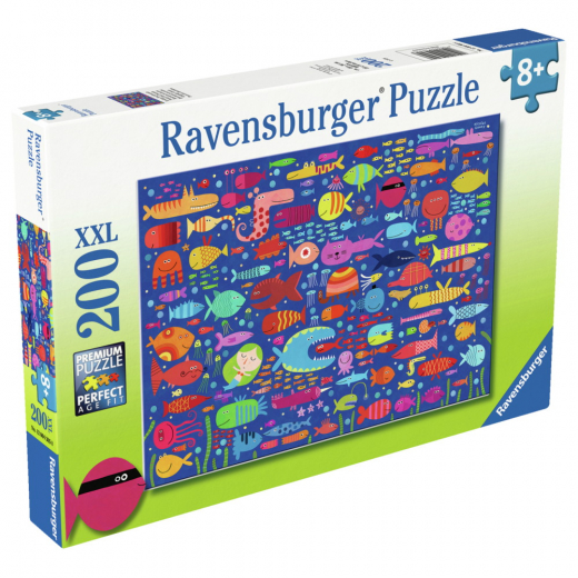 Ravensburger Pussel: Funny Fish Friends 200 XXL Bitar i gruppen PUSSEL / Barnpussel hos Spelexperten (12004305)