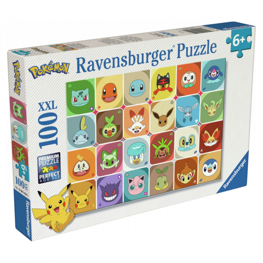 Ravensburger Pussel: Pokémon Faces 100 XXL Bitar i gruppen PUSSEL / < 750 bitar hos Spelexperten (12004320)