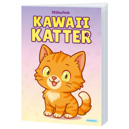 Målarbok Katter Kawaii i gruppen LEKSAKER / Skapa & måla / Skriva och Rita / Målarböcker hos Spelexperten (124329)