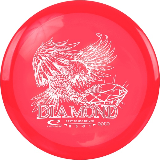 Latitude 64° Opto Diamond Red i gruppen UTOMHUSSPEL / Disc Golf & frisbee hos Spelexperten (12887)