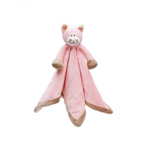 Teddykompaniet - Diinglisar Snuttefilt Katt, Rosa i gruppen LEKSAKER / Gosedjur / Snuttefiltar hos Spelexperten (13721)