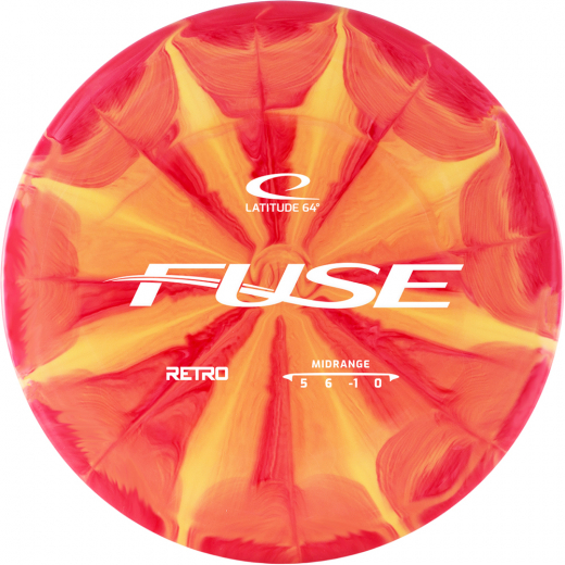 Latitude 64° Retro Burst Fuse Yellow/Red i gruppen UTOMHUSSPEL / Disc Golf & frisbee hos Spelexperten (14343)