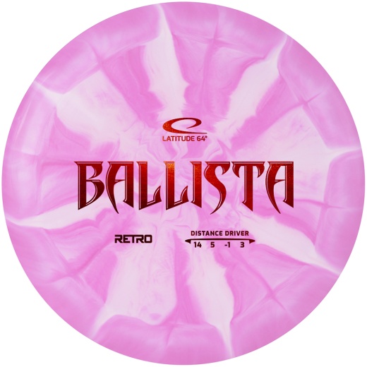 Latitude 64° Retro Burst Ballista Pink/White i gruppen UTOMHUSSPEL / Disc Golf & frisbee hos Spelexperten (15092)