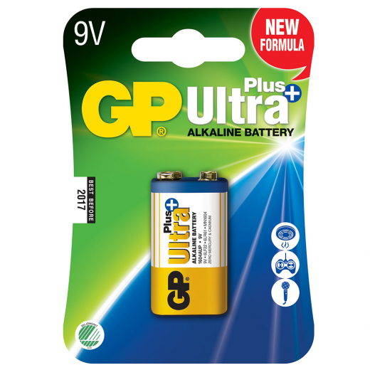 GP Ultra Plus 9V-batteri, 6LR61, 1-pack i gruppen LEKSAKER / Batterier & laddare hos Spelexperten (151125)