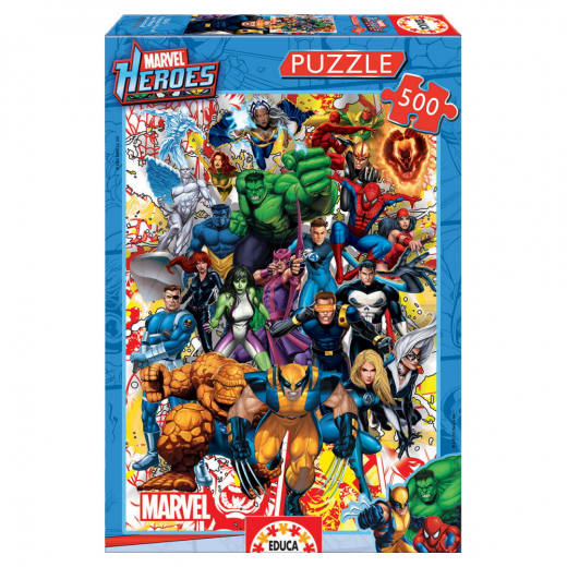 Educa Pussel: Marvel Heroes 500 Bitar i gruppen PUSSEL / < 750 bitar hos Spelexperten (15560)