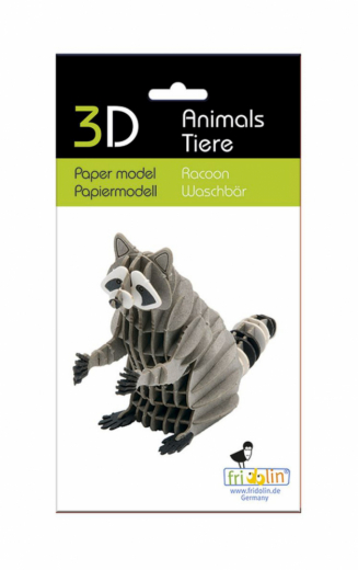 3D papperspussel, Tvättbjörn i gruppen PUSSEL / Modellbyggen hos Spelexperten (158129)