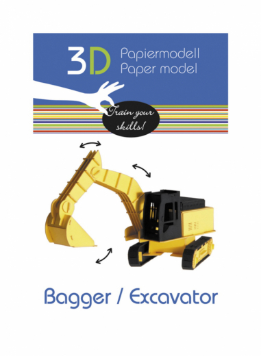 3D papperspussel, Grävmaskin i gruppen PUSSEL / Modellbyggen hos Spelexperten (158581)