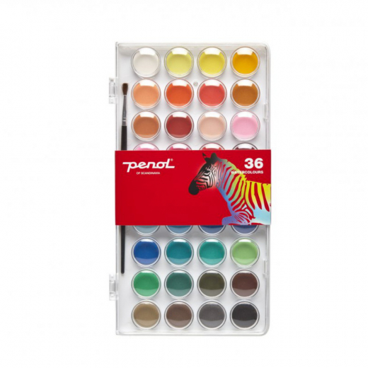 Penol Standard Akvarellfärg 36 Färger i gruppen LEKSAKER / Skapa & måla hos Spelexperten (16000151)