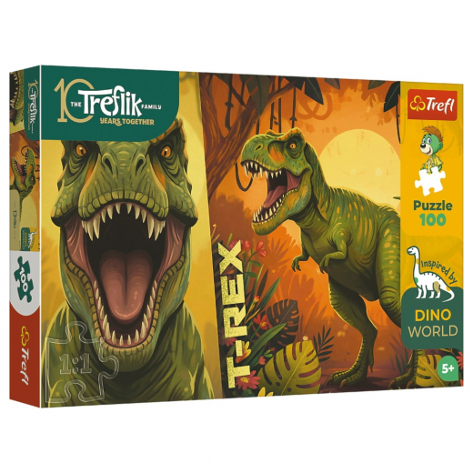 Trefl Pussel: Dino World T-Rex 100 Bitar i gruppen PUSSEL / Barnpussel hos Spelexperten (16578)