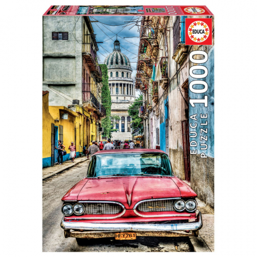 Educa Pussel: Vintage Car in Old Havana 1000 Bitar i gruppen  hos Spelexperten (16754)