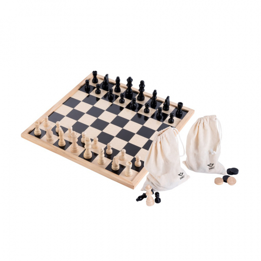 Chess Checkers Basic Set i gruppen SÄLLSKAPSSPEL / Schack hos Spelexperten (170480)