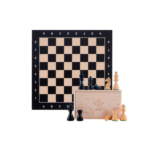 Chess Set Black Maple 40 mm i gruppen SÄLLSKAPSSPEL / Schack hos Spelexperten (170495)