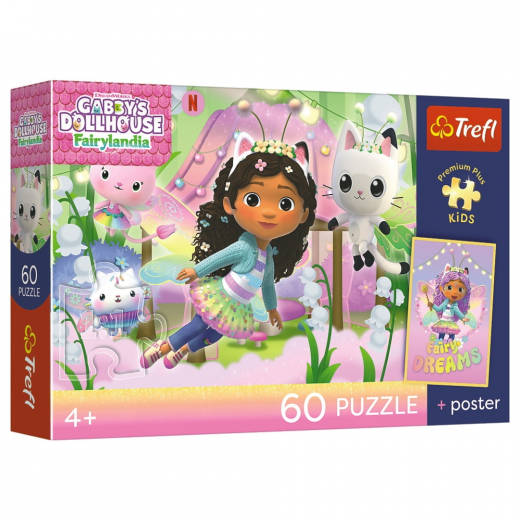 Trefl Pussel: Gabby's Dollhouse 60 Bitar i gruppen PUSSEL / Trefl hos Spelexperten (17431)