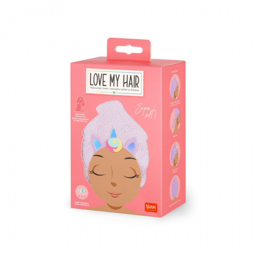 Hair Turban Towel Unicorn i gruppen LEKSAKER / Barn & baby / Bada hos Spelexperten (175753)