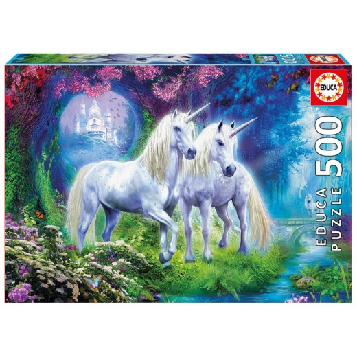 Educa Pussel: Unicorns in the Forest 500 Bitar i gruppen  hos Spelexperten (17648)