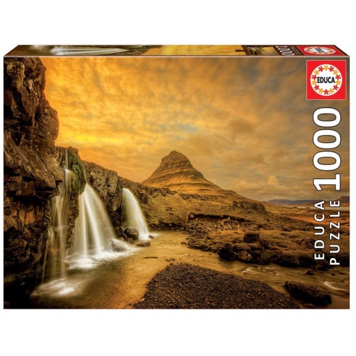 Educa Pussel: Kirkjufellsfoss Waterfall, Iceland - 1000 Bitar i gruppen  hos Spelexperten (17971)