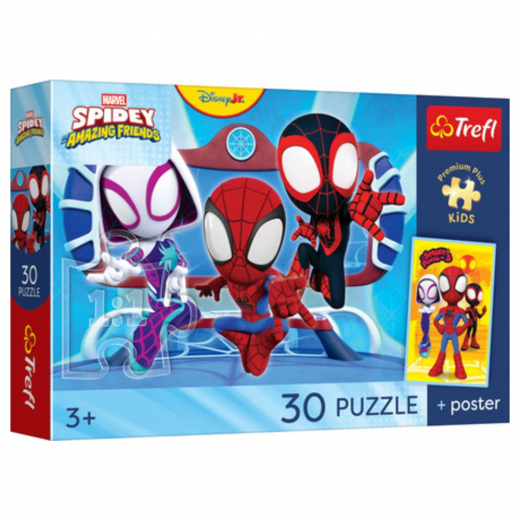 Trefl Pussel: Spidey in Action 30 Bitar i gruppen PUSSEL / Barnpussel hos Spelexperten (18343)