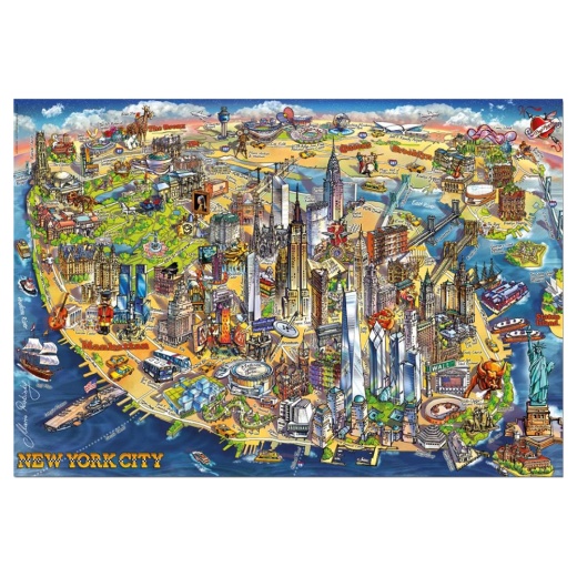 Educa Pussel: New York Map 500 Bitar i gruppen  hos Spelexperten (18453)