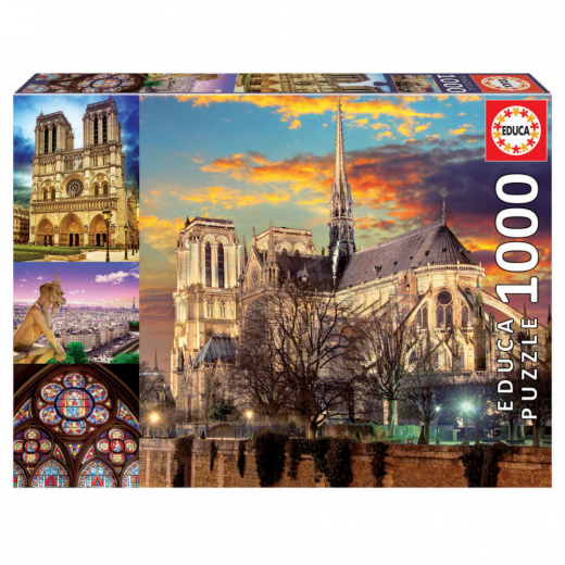 Educa pussel: Notre Dame Collage 1000 Bitar i gruppen  hos Spelexperten (18456)