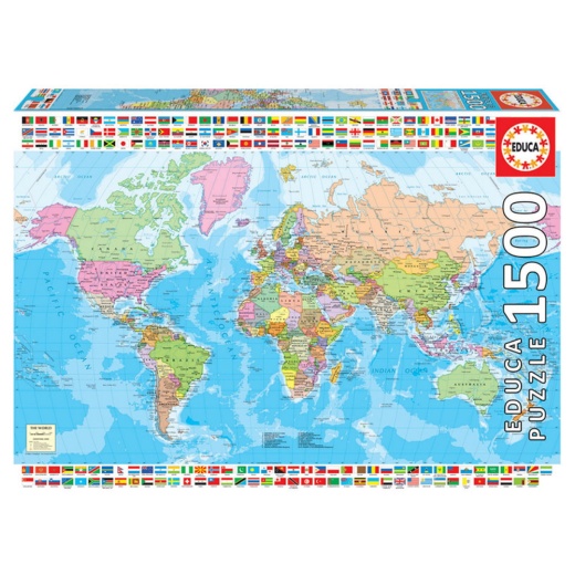 Educa Pussel: Political Worldmap 1500 Bitar i gruppen  hos Spelexperten (18500)