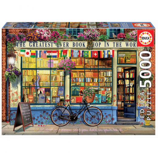 Educa Pussel: Greatest Bookshop in the World 5000 Bitar i gruppen PUSSEL / 2000 bitar > hos Spelexperten (18583)