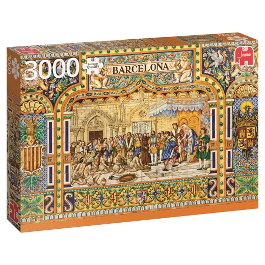 Jumbo Pussel - Tiles of Barcelona 3000 Bitar i gruppen  hos Spelexperten (18590)