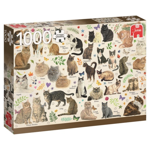 Jumbo Pussel - Cats poster 1000 Bitar i gruppen PUSSEL / 1000 bitar hos Spelexperten (18595)