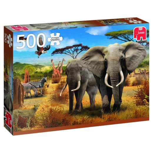 Jumbo Pussel - African Savannah 500 Bitar i gruppen  hos Spelexperten (18802)