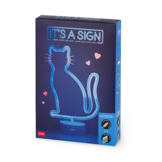 It's a sign, LED-lampa - Katt i gruppen LEKSAKER / Inredning / Lampor hos Spelexperten (189206)