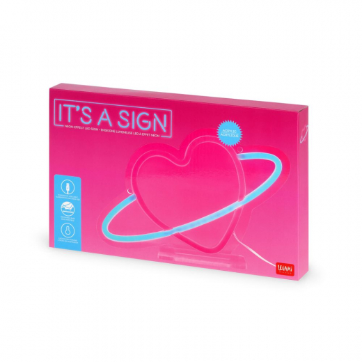 It's a sign, LED-lampa - Planet Heart i gruppen LEKSAKER / Inredning / Lampor hos Spelexperten (189223)