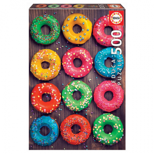 Educa Pussel: Colourful Doughnuts 500 Bitar i gruppen  hos Spelexperten (19005)