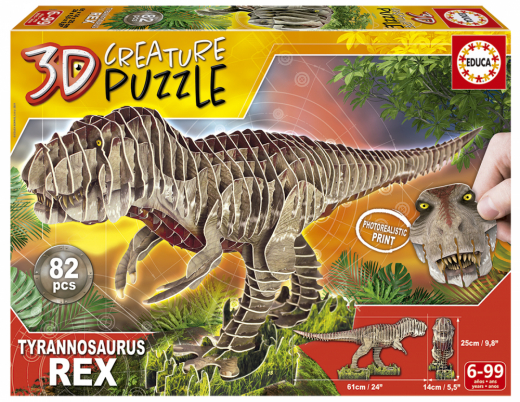 Educa 3D Pussel: Tyrannosaurus Rex 82 Bitar i gruppen PUSSEL / 3D pussel hos Spelexperten (19182)