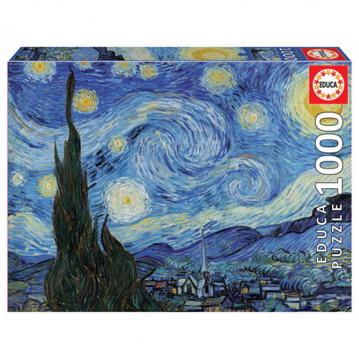 Educa Pussel: The Starry Night, Vincent Van Gogh 1000 Bitar i gruppen  hos Spelexperten (19263)