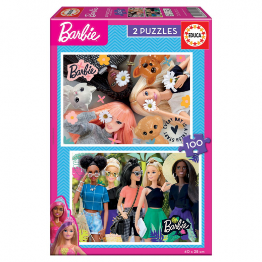 Educa Pussel: Barbie 2 x 100 Bitar i gruppen PUSSEL / < 750 bitar hos Spelexperten (19300)