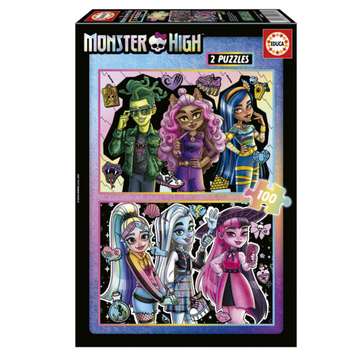 Educa Pussel: Monster High 2 x 100 Bitar i gruppen PUSSEL / < 750 bitar hos Spelexperten (19704)