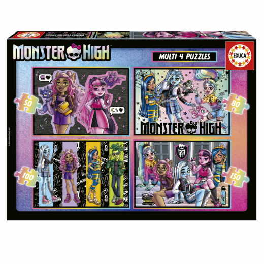 Educa Pussel: Monster High - Multi 4, 50-150 Bitar i gruppen  hos Spelexperten (19706)