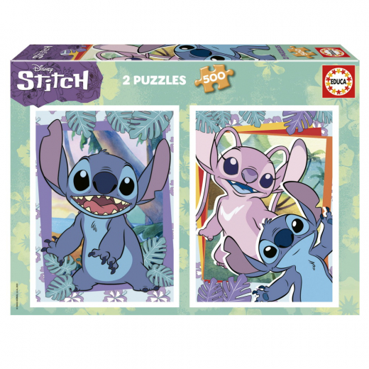Educa Pussel: Disney Stitch 2 x 500 Bitar i gruppen PUSSEL / < 750 bitar hos Spelexperten (19732)