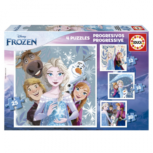 Educa Progressiva Pussel: Frozen 12-25 Bitar i gruppen PUSSEL / < 750 bitar hos Spelexperten (19735)