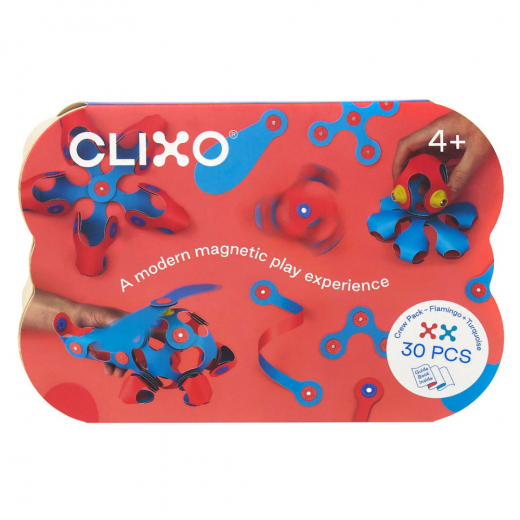Clixo Crew Pack 30 delar rosa/blå i gruppen LEKSAKER / Byggklossar hos Spelexperten (201006)