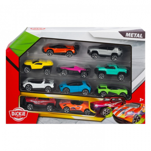 Dickie Toys - Gjutna fordon 10-Pack i gruppen LEKSAKER / Leksaksfordon hos Spelexperten (203332000)