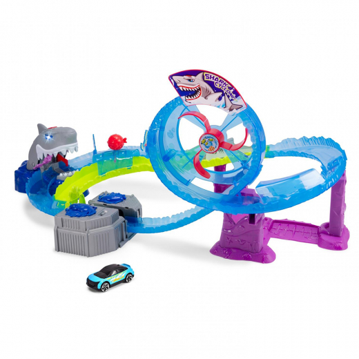 Dickie Toys White Shark Track Set i gruppen LEKSAKER / Leksaksfordon hos Spelexperten (203338002)