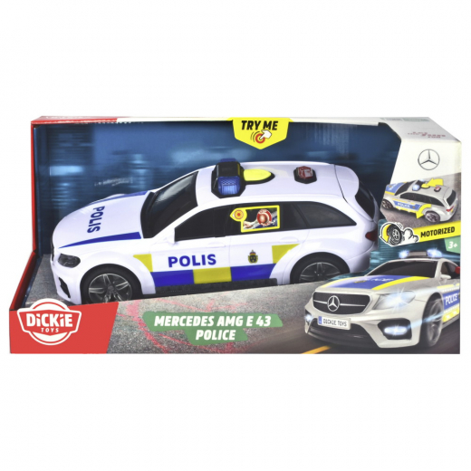Dickie Toys - Svensk Mercedes-AMG E43 Polisbil i gruppen LEKSAKER / Leksaksfordon hos Spelexperten (203716018033)