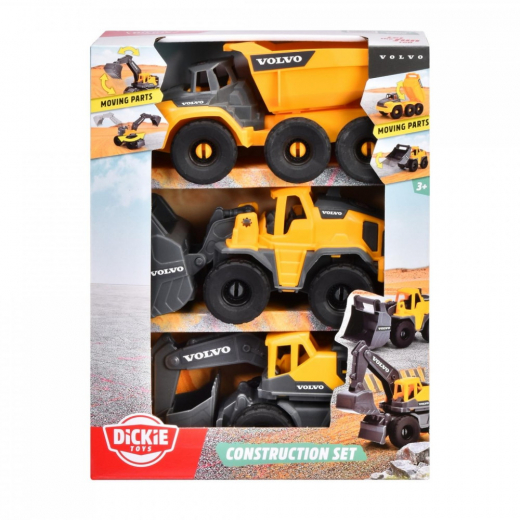 Dickie Toys - Volvo Byggmaskins Set i gruppen LEKSAKER / Leksaksfordon hos Spelexperten (203722015)